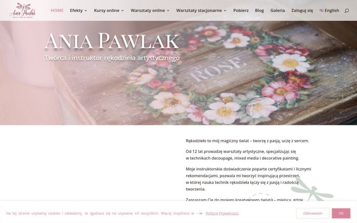 Skærmbillede af aniapawlak.pl
