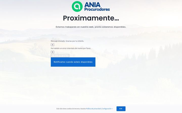 Screenshot di aniaprocuradores.com