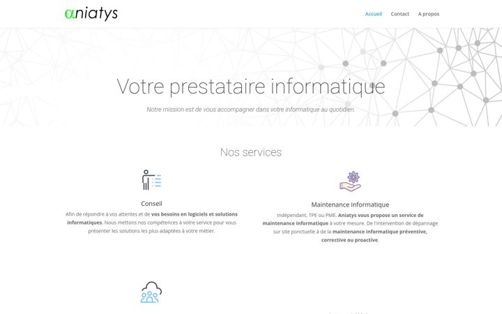 Screenshot van aniatys.fr