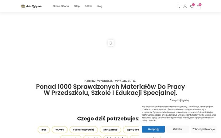 Screenshot of aniazajaczek.pl