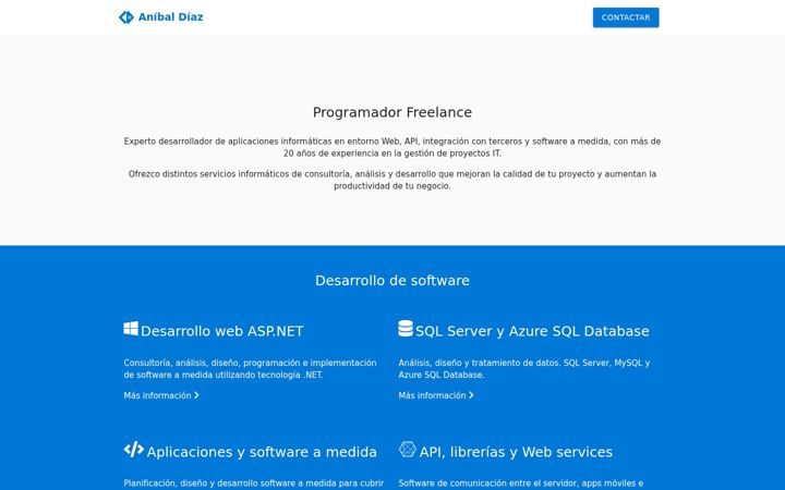 Screenshot of anibal.pro