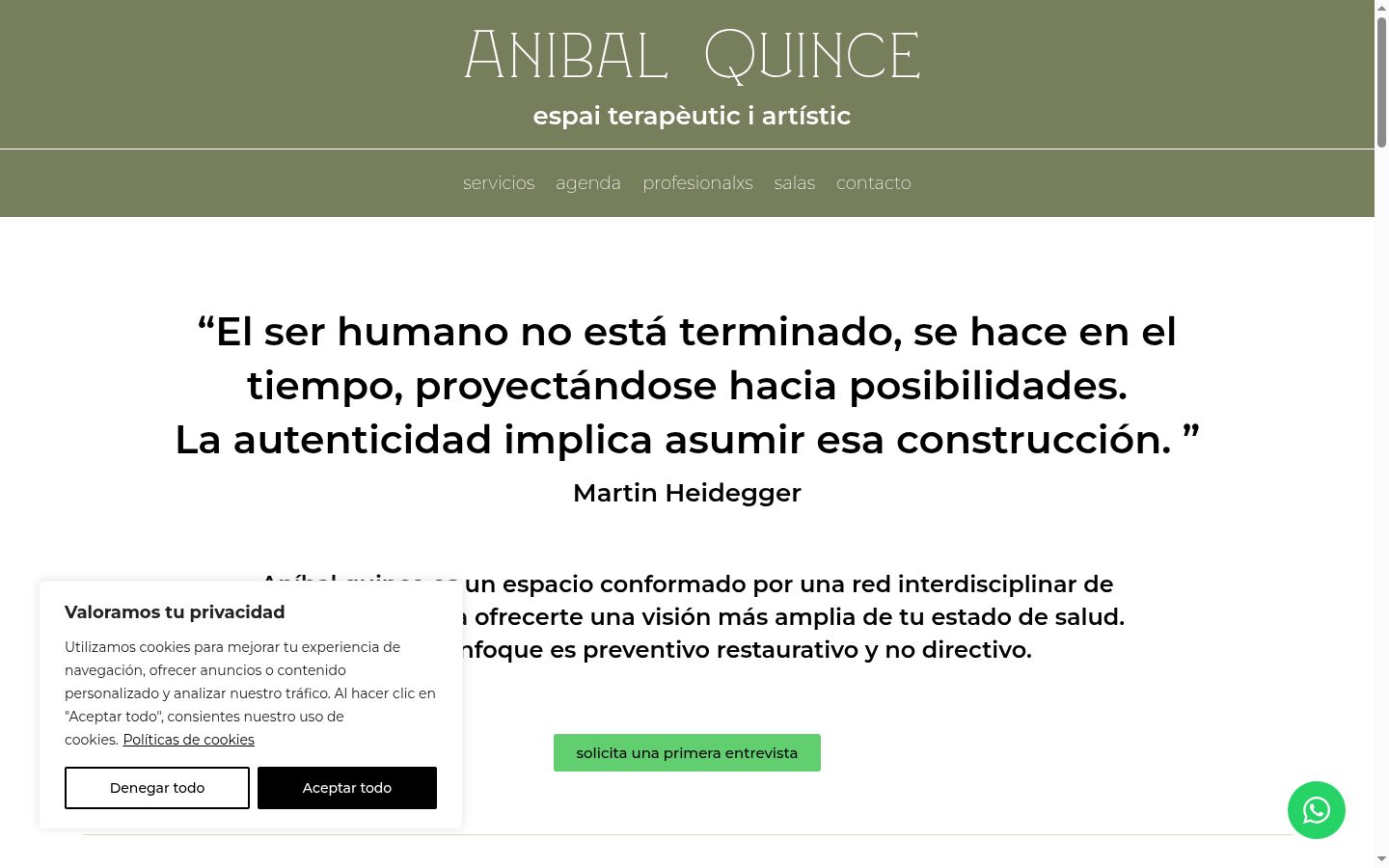 Screenshot del banner di consenso mostrato prima di qualsiasi interazione