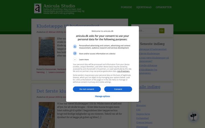 Екранна снимка на anicula.dk