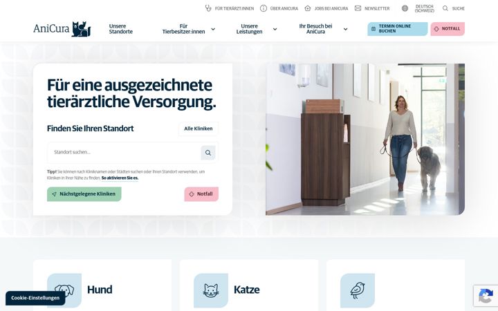 Screenshot of anicura.ch