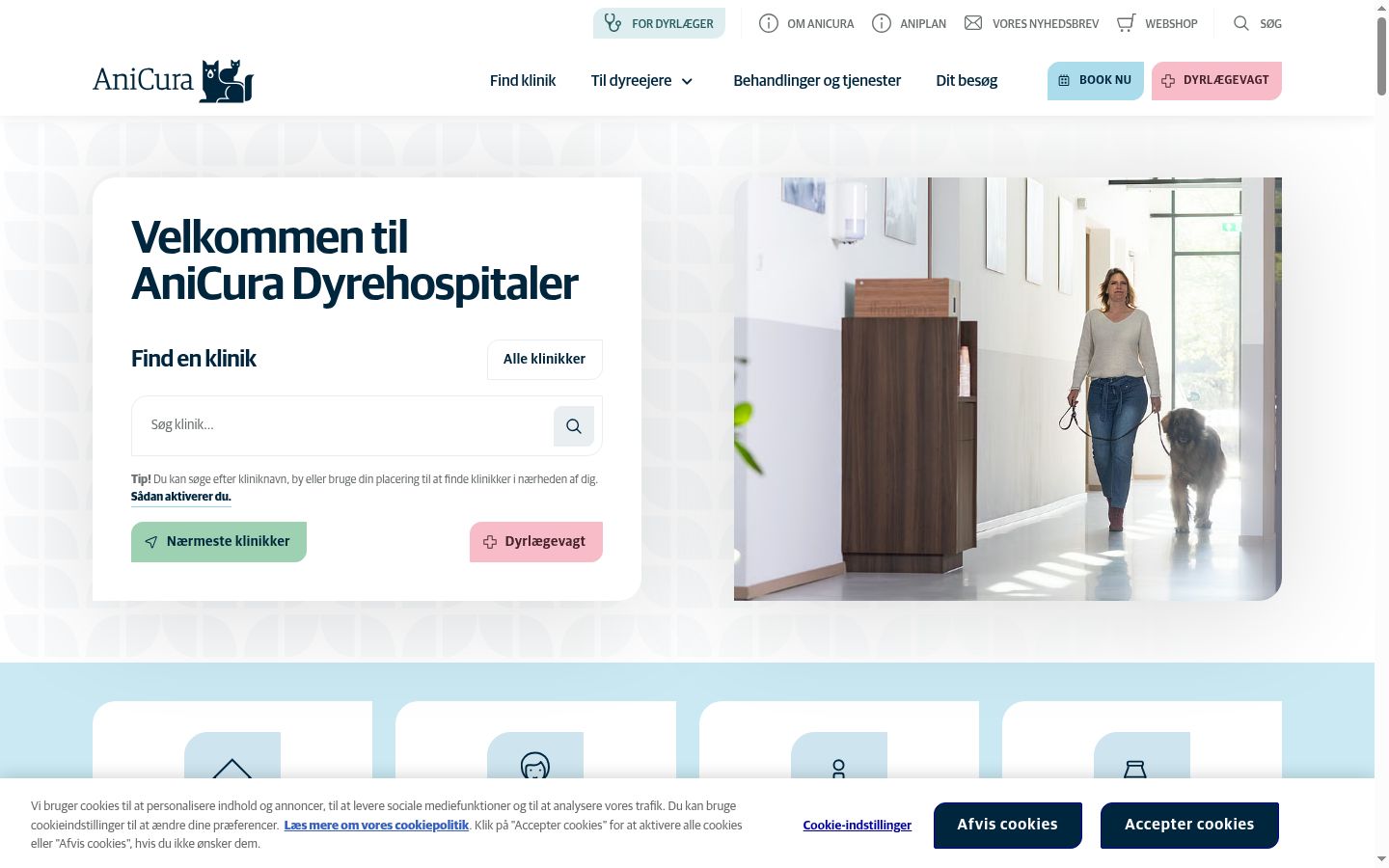 Skärmbild av samtyckesbannern som visades före någon interaktion
