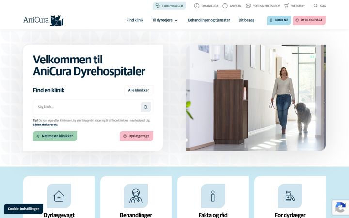 Screenshot of anicura.dk