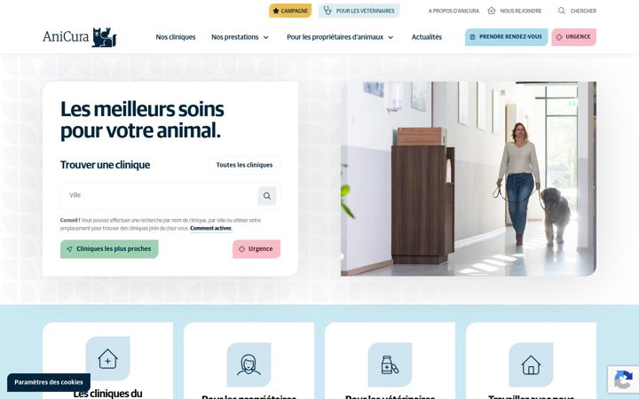 Screenshot of anicura.fr