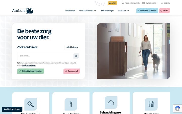 Screenshot of anicura.nl