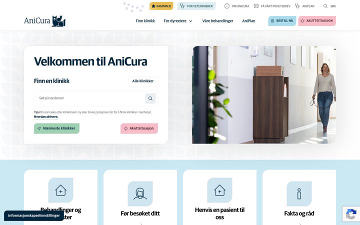 Screenshot of anicura.no