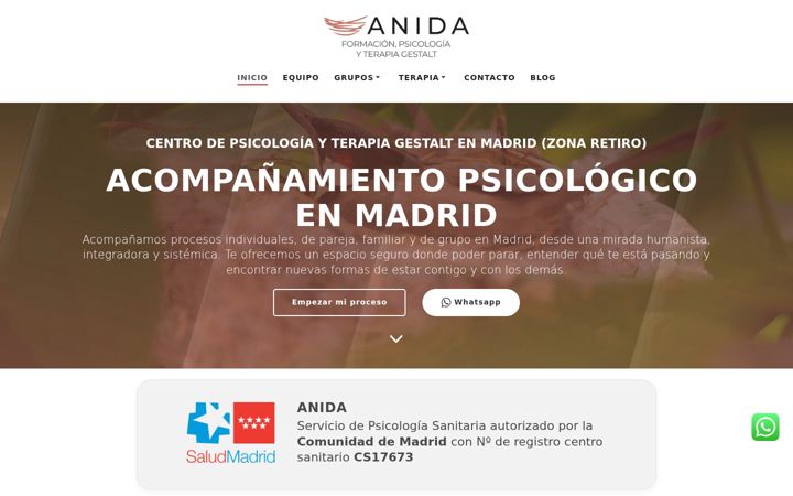Screenshot of anidaterapia.es