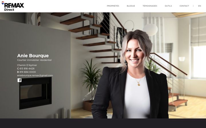 Screenshot of aniebourque.ca