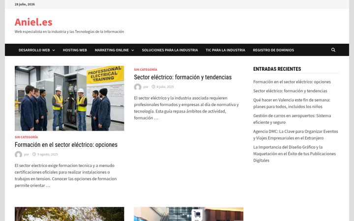 Screenshot of aniel.es