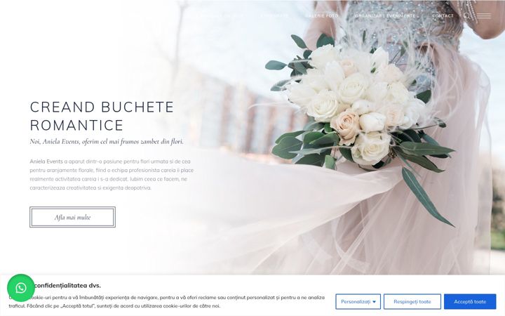Screenshot of aniela-events.ro