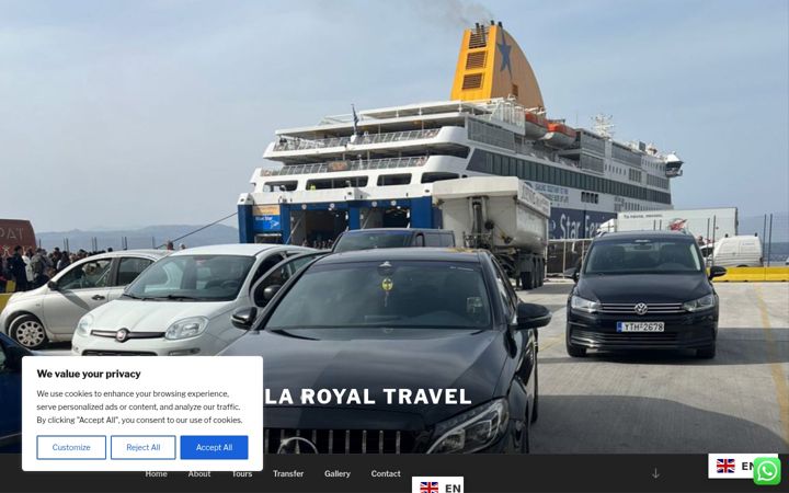 Snímek obrazovky anielaroyaltravel.com