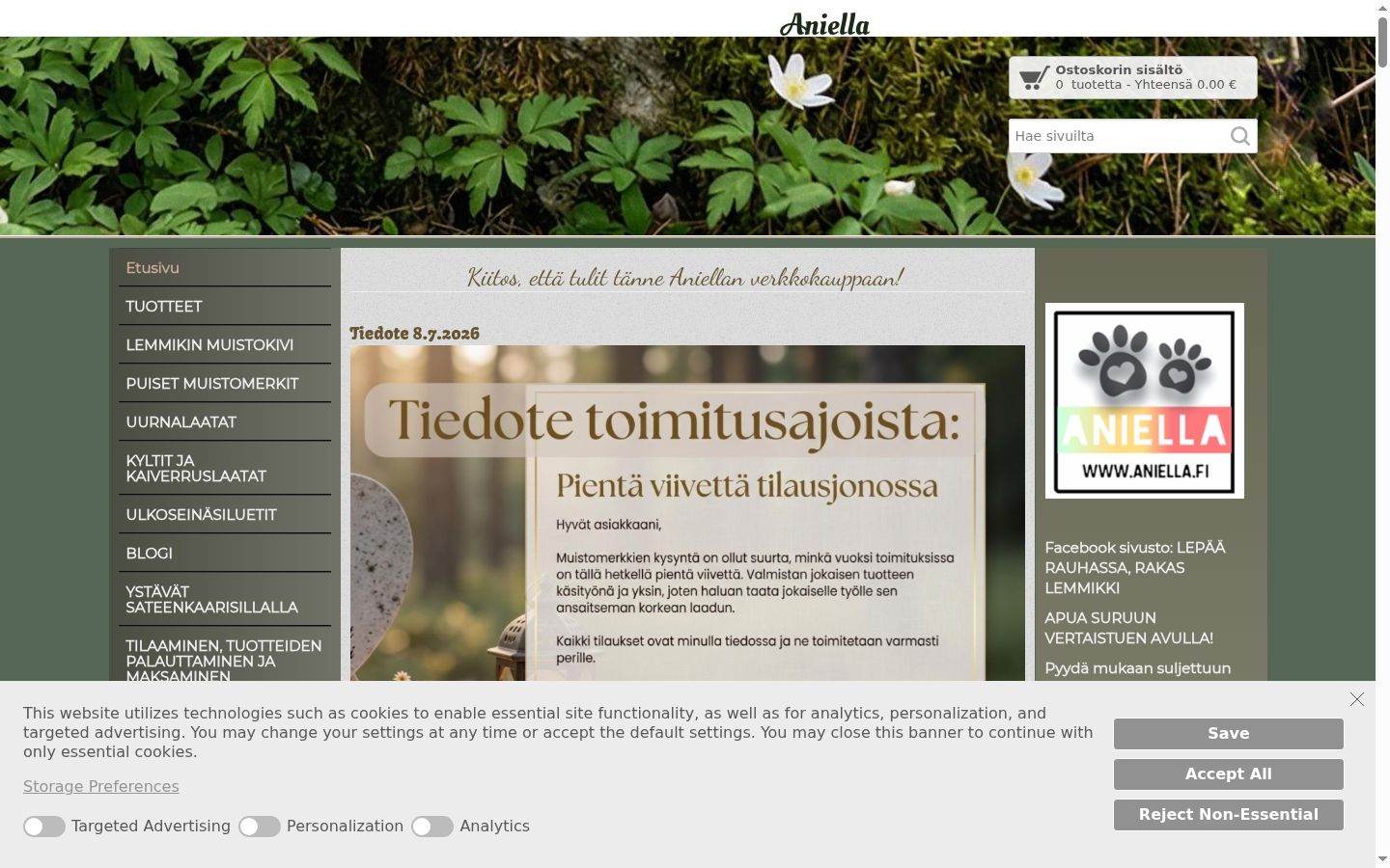 Sutikimo reklamjuostės, rodytos prieš bet kokią sąveiką, ekrano kopija
