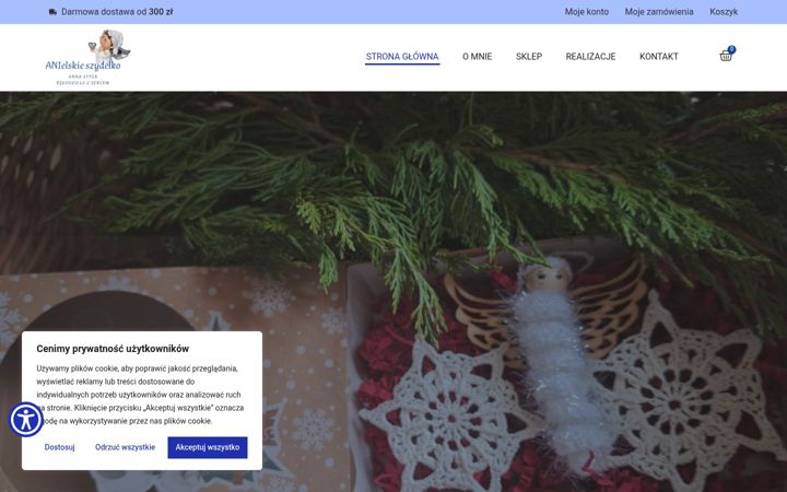 Snímek obrazovky anielskieszydelko.com