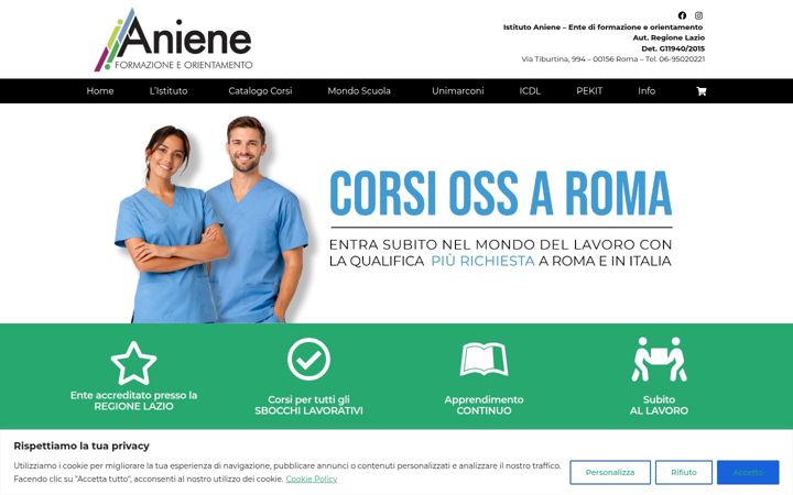 Screenshot stránky anieneformazione.it