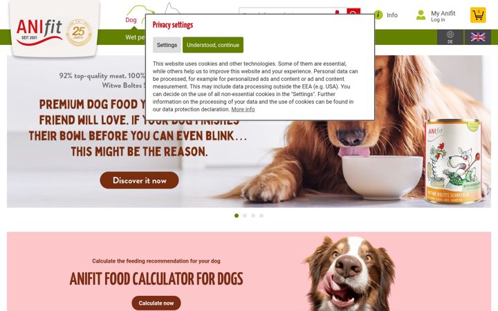 Screenshot of anifit.com