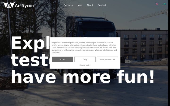 Zrzut ekranu aniftycon.com
