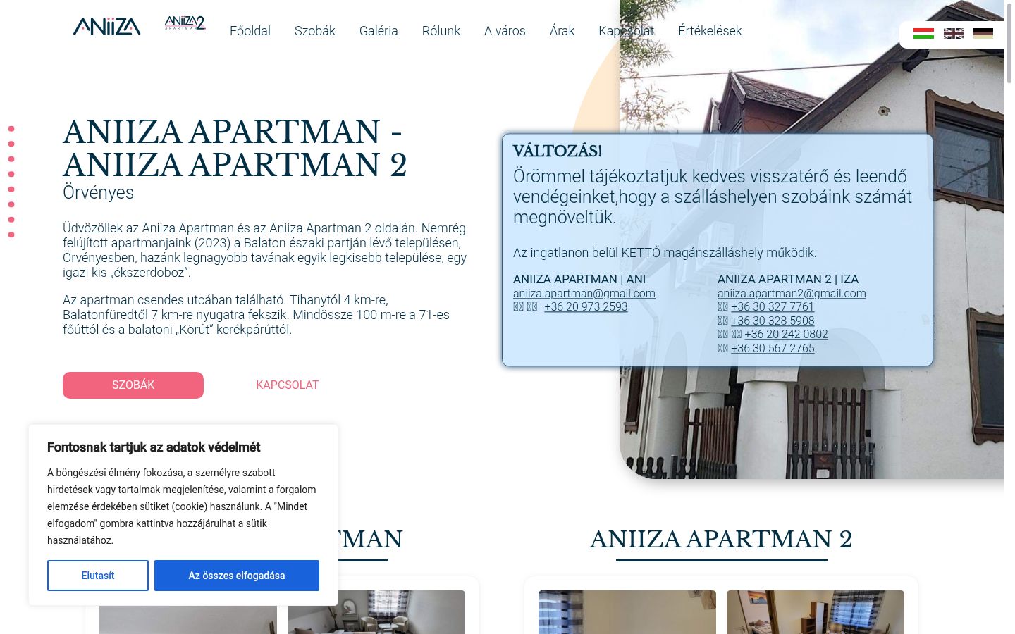 Captura de ecrã do banner de consentimento apresentado antes de qualquer interação
