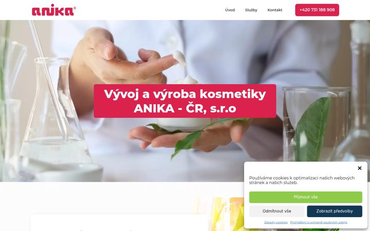 Screenshot of anika-cr.cz