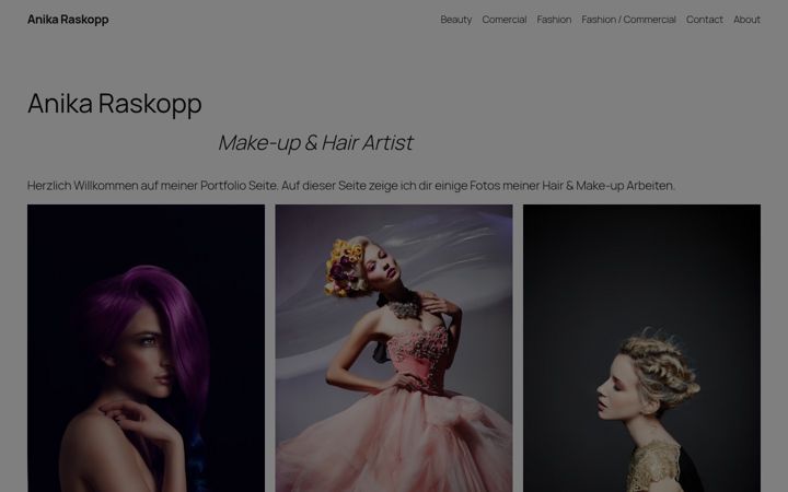 Screenshot of anika-raskopp.de
