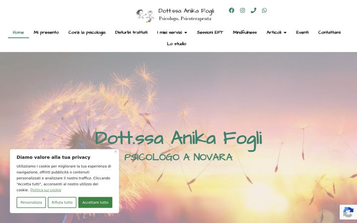 Screenshot of anikafogli.it