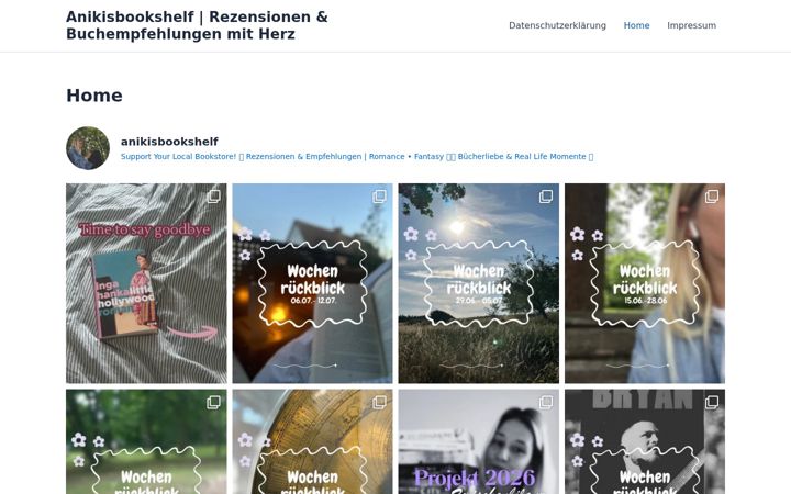 Screenshot of anikisbookshelf.de