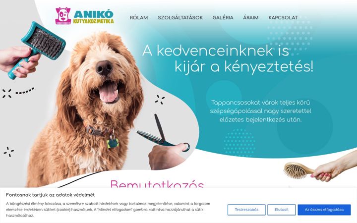 Screenshot of anikokutyakozmetika.hu