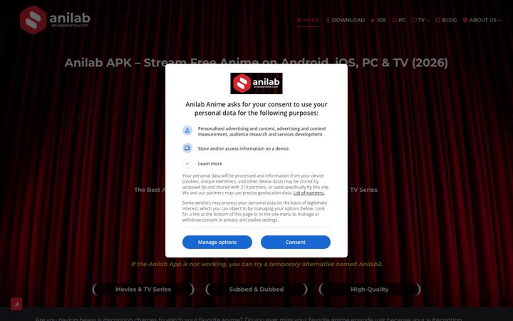Screenshot of anilabanime.com