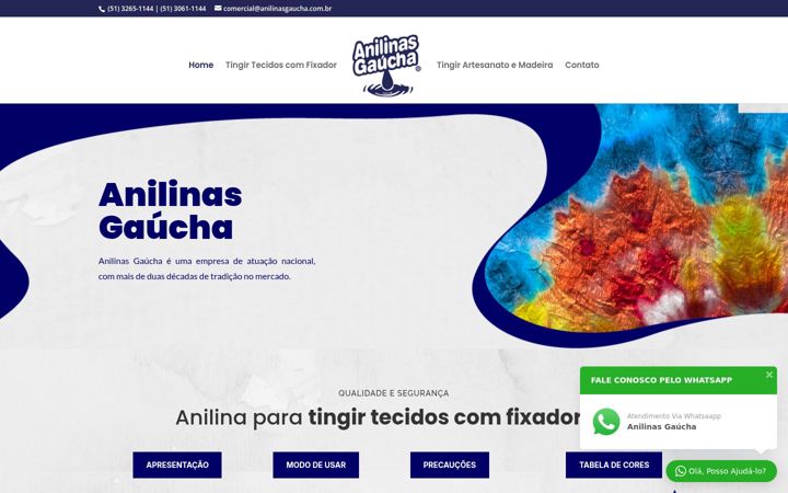 Screenshot of anilinasgaucha.com.br