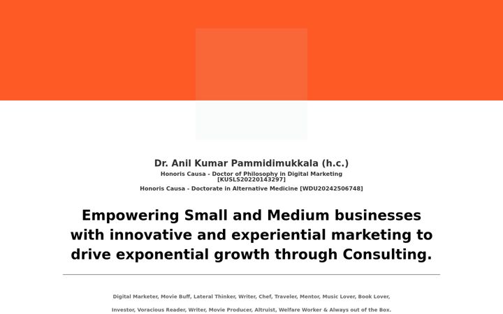 Screenshot of anilkumarp.in