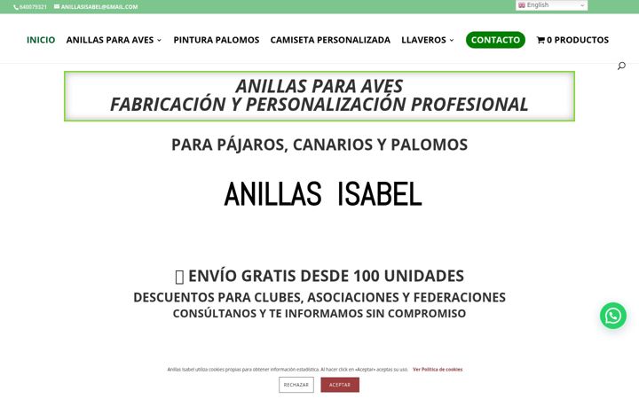 Screenshot of anilladoparaaves.com