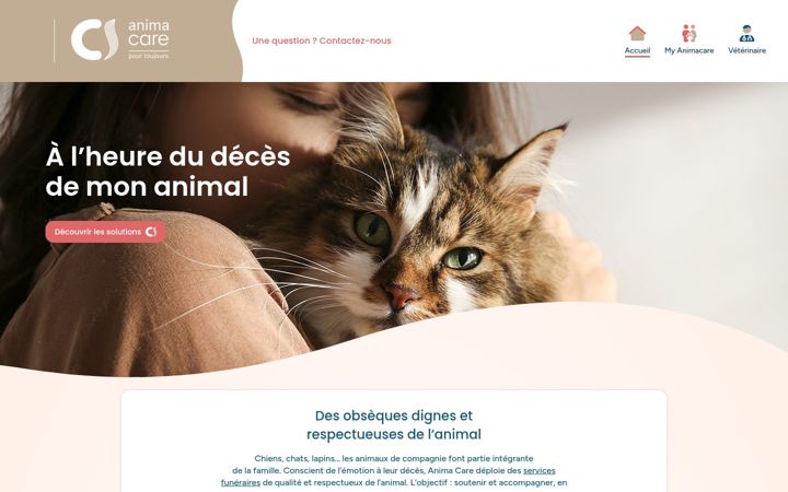 Screenshot van anima-care.fr