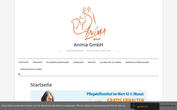 Screenshot of anima-gmbh.de