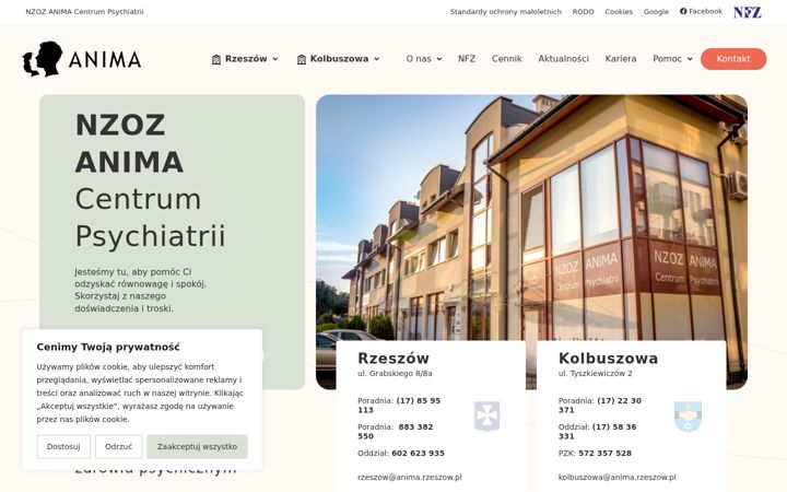 Skærmbillede af anima.rzeszow.pl