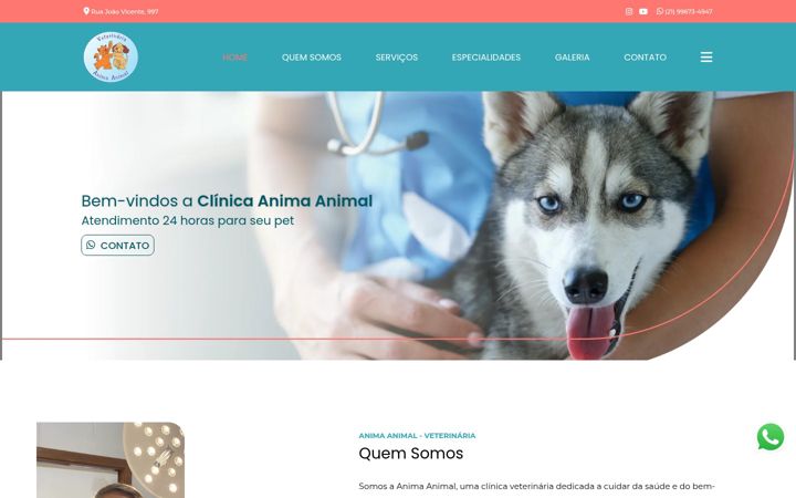 Kuvakaappaus sivustosta animaanimal.com.br