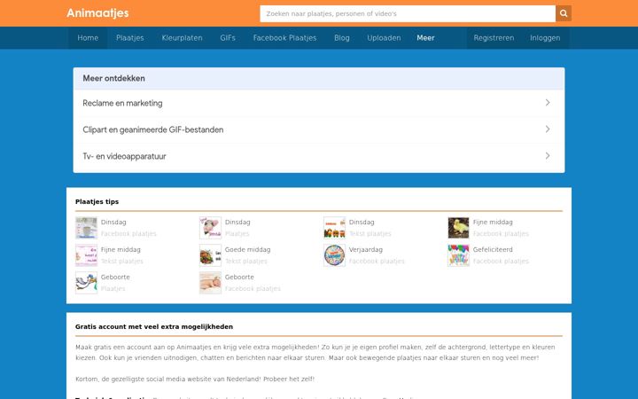 Captura de pantalla de animaatjes.nl
