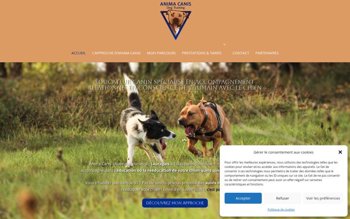 Ekraanipilt saidist animacanis-dogtraining.com