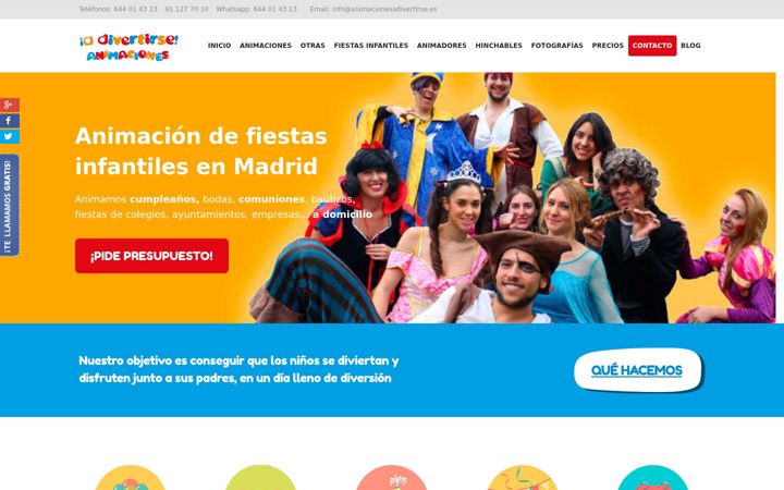 Screenshot van animacionesadivertirse.es