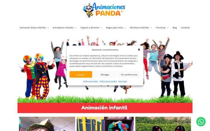 Screenshot of animacionespanda.es