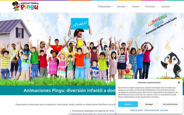 Screenshot of animacionespingu.es
