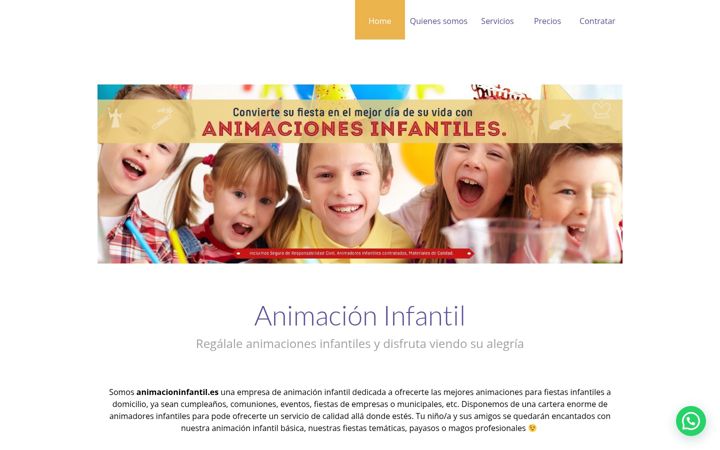 Screenshot of animacioninfantil.es