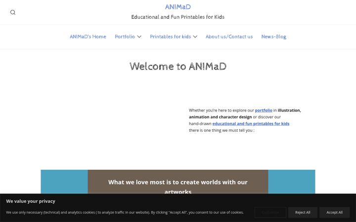 Screenshot of animad.gr