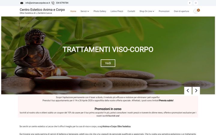 Zrzut ekranu animaecorpolecce.it