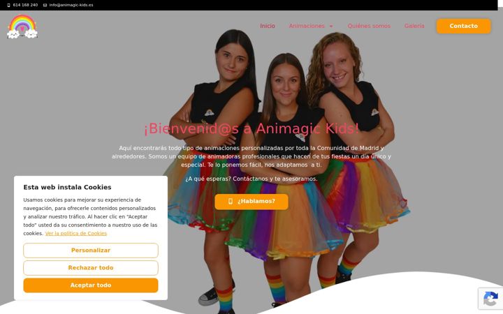 Screenshot of animagic-kids.es