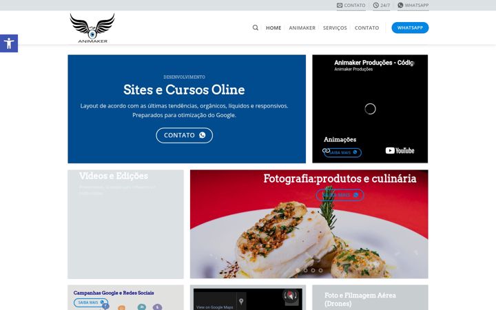Kuvakaappaus sivustosta animaker.com.br
