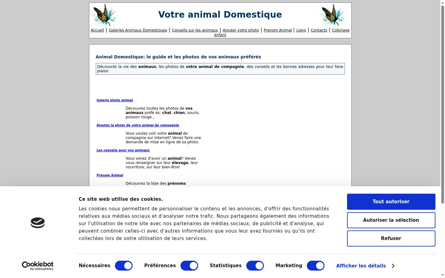 Screenshot van de toestemmingsbanner zoals getoond vóór enige interactie