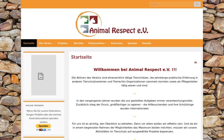Screenshot of animal-respect.com