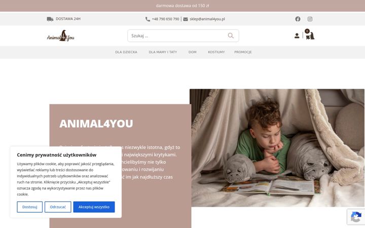 Skærmbillede af animal4you.pl